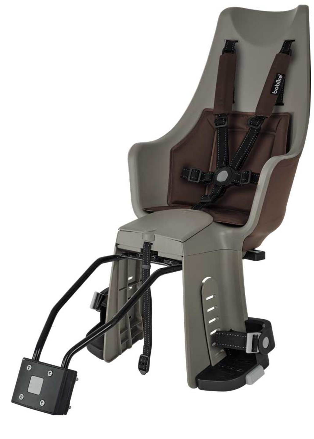 Achterzitje Bobike Exclusive Maxi Plus Led - Framebevestiging Toffee Brown Achterzitje Bobike Exclusive Maxi Plus Led - Framebevestiging Toffee Brown